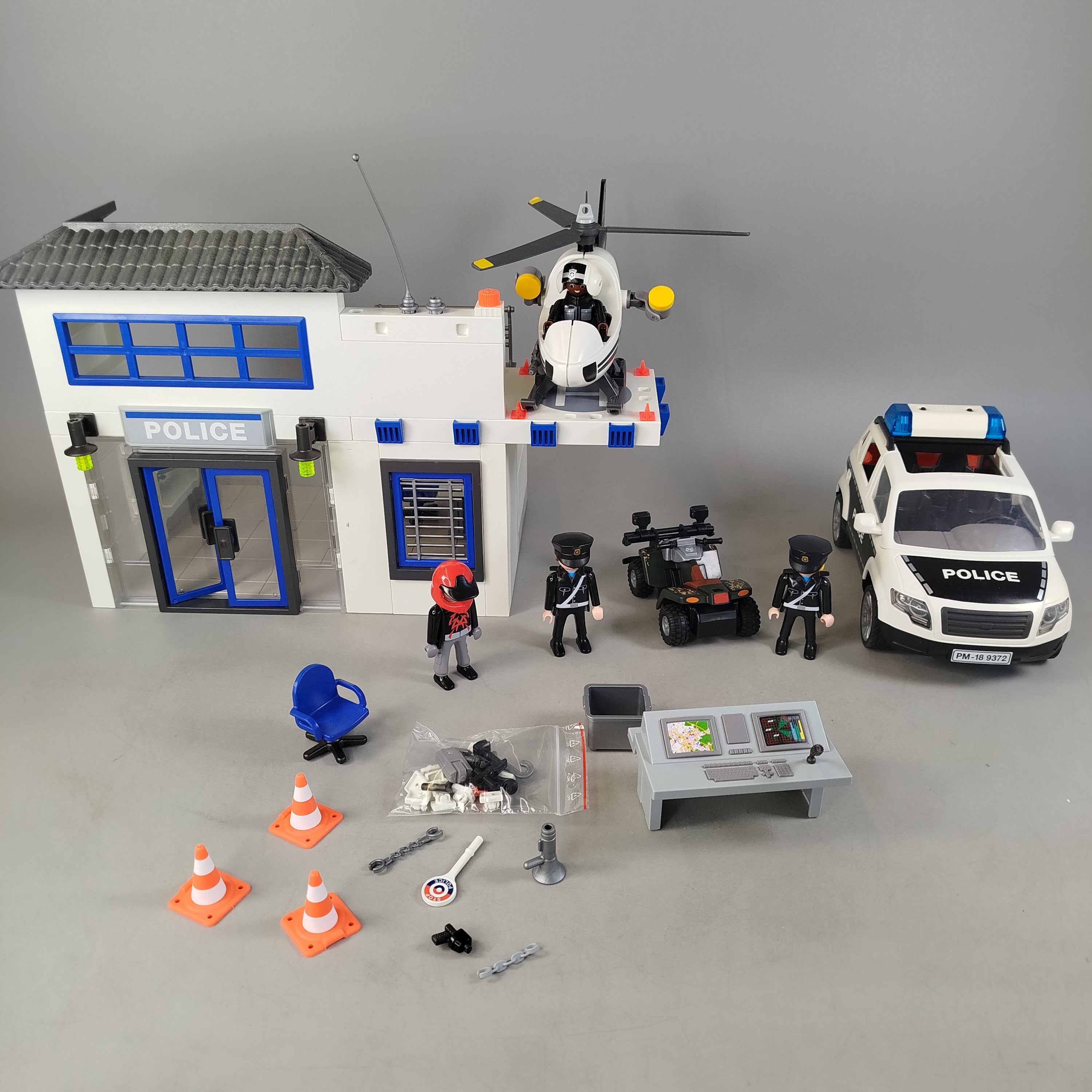 Playmobil Bundle Polizei Station Auto Heli ATV, ab 6 7 8 Jahre | ✅ geprüft
